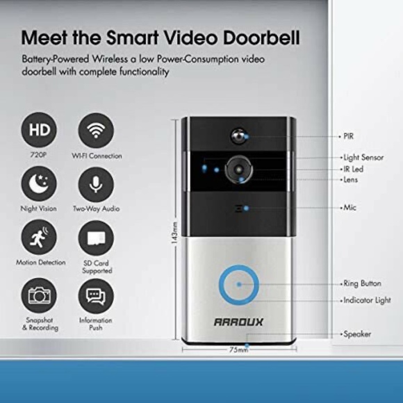 Wireless Smart WiFi Video Doorbell Camera
